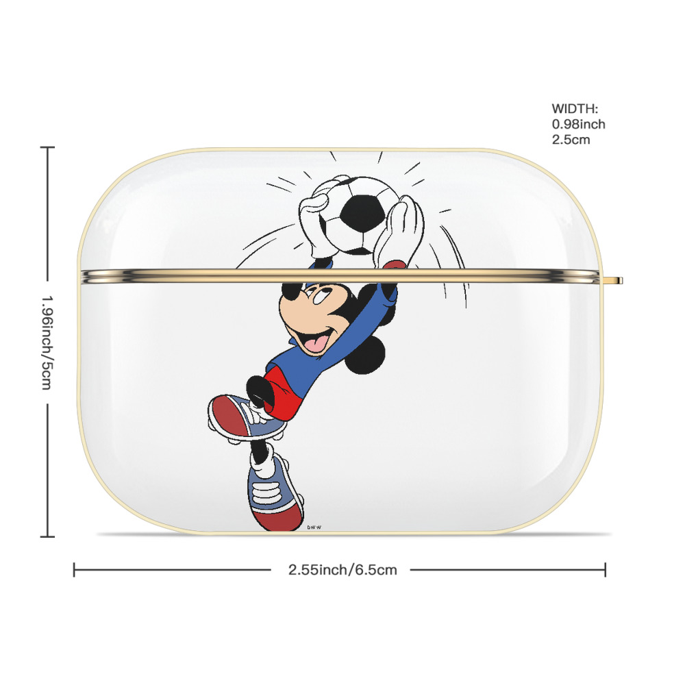 ミッキーマウス Mickey Mouse 【AirPods Pro用】ハードシェル保護ケース｜耐衝撃・防指紋・カラビナ付き商品仕様