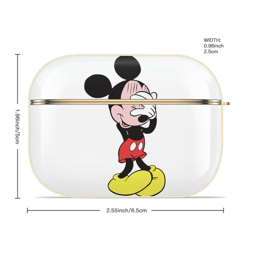 ミッキーマウス Mickey Mouse 【AirPods Pro用】ハードシェル保護ケース｜耐衝撃・防指紋・カラビナ付き商品仕様