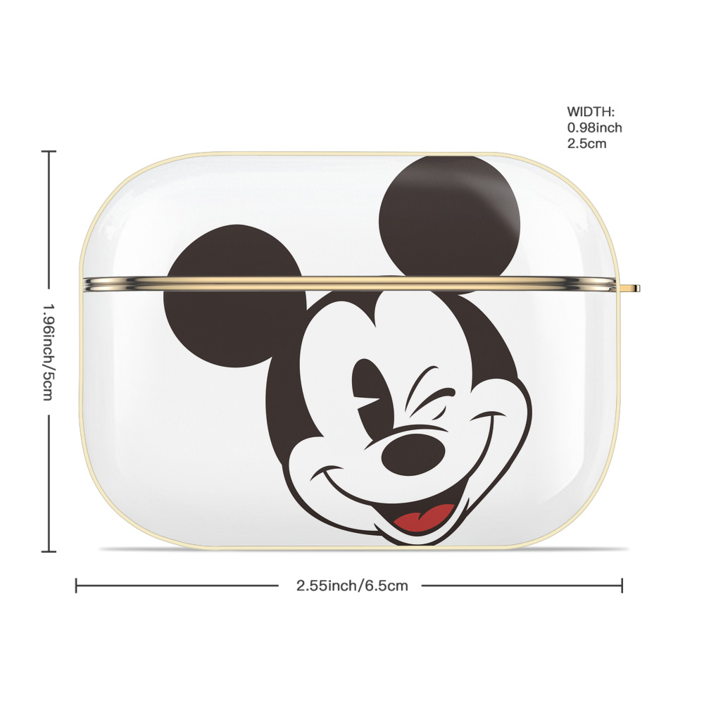 ミッキーマウス Mickey Mouse 【AirPods Pro用】ハードシェル保護ケース｜耐衝撃・防指紋・カラビナ付き商品仕様