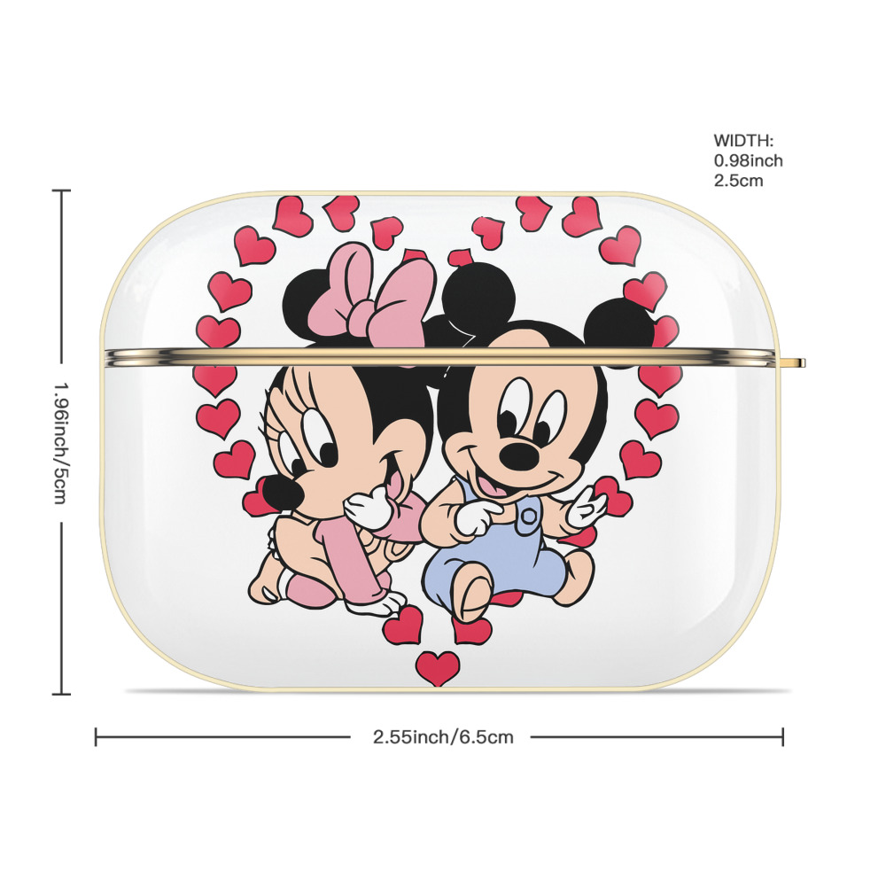 ミッキーマウス Mickey Mouse 【AirPods Pro用】ハードシェル保護ケース｜耐衝撃・防指紋・カラビナ付き商品仕様