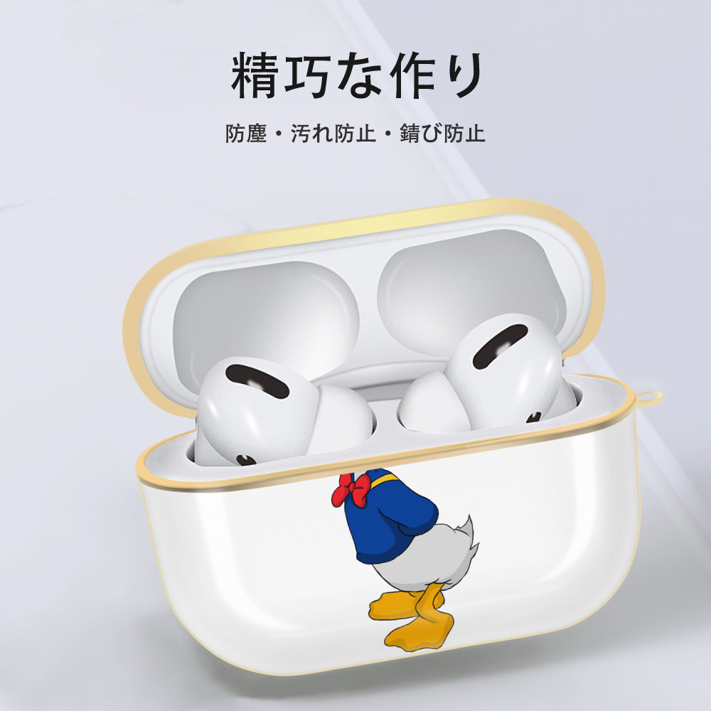 ミッキーマウス Mickey Mouse 【AirPods Pro用】ハードシェル保護ケース｜耐衝撃・防指紋・カラビナ付き商品仕様
