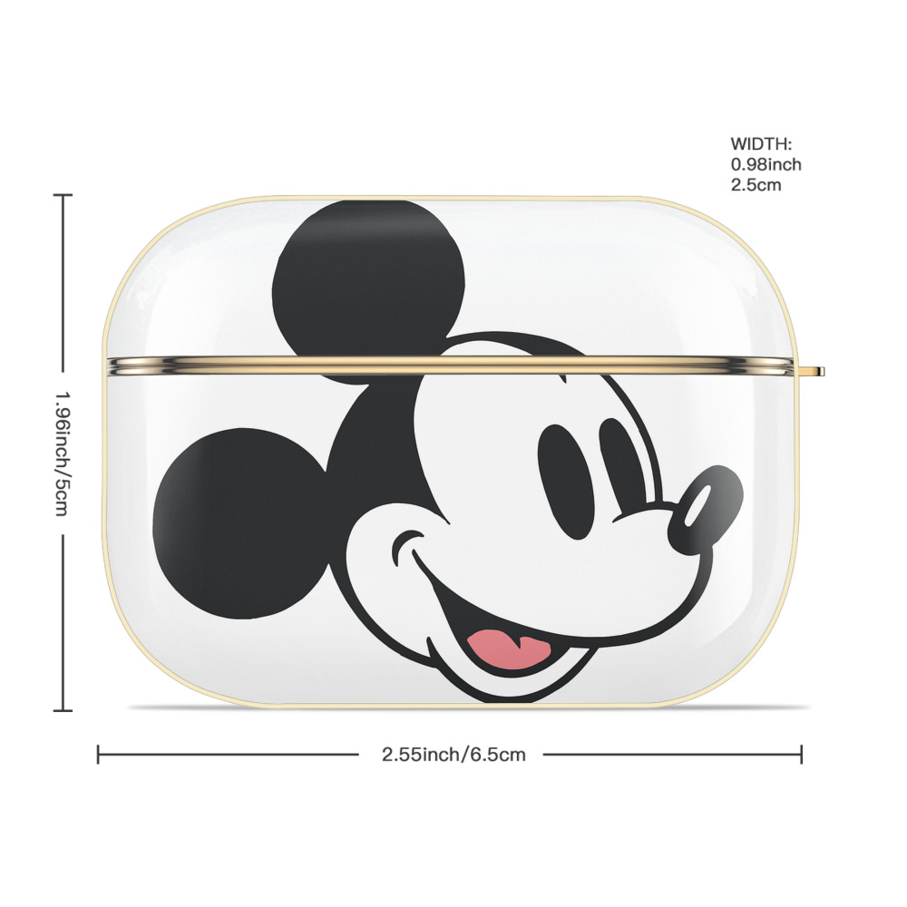 ミッキーマウス Mickey Mouse 【AirPods Pro用】ハードシェル保護ケース｜耐衝撃・防指紋・カラビナ付き商品仕様