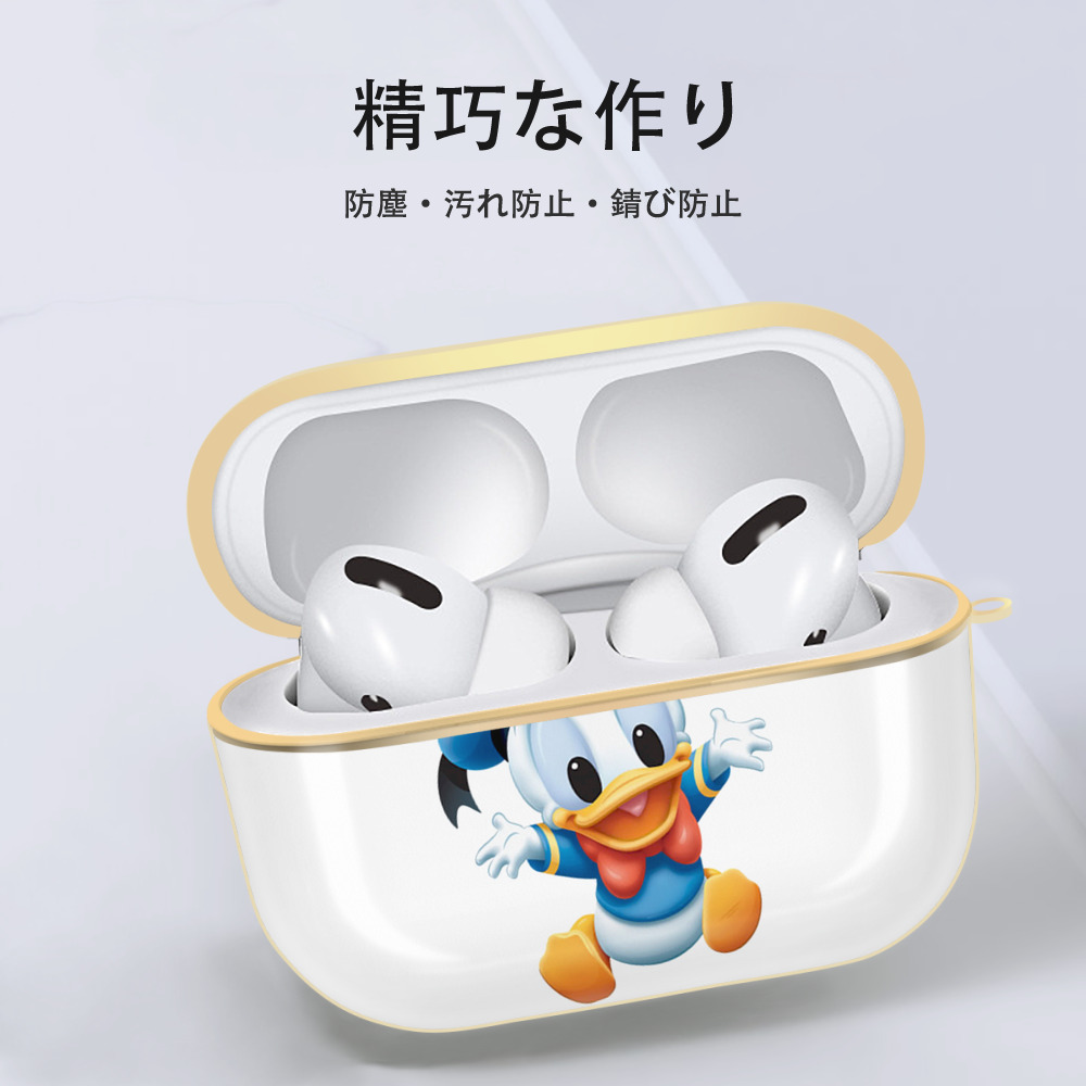 ミッキーマウス Mickey Mouse 【AirPods Pro用】ハードシェル保護ケース｜耐衝撃・防指紋・カラビナ付き商品仕様