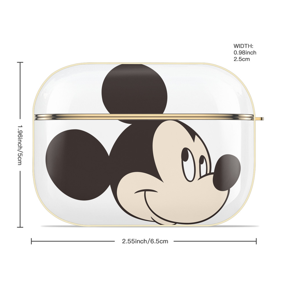 ミッキーマウス Mickey Mouse 【AirPods Pro用】ハードシェル保護ケース｜耐衝撃・防指紋・カラビナ付き商品仕様