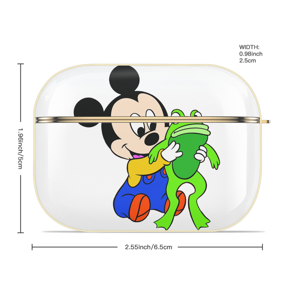 ミッキーマウス Mickey Mouse 【AirPods Pro用】ハードシェル保護ケース｜耐衝撃・防指紋・カラビナ付き商品仕様