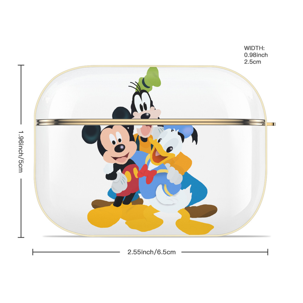 ミッキーマウス Mickey Mouse 【AirPods Pro用】ハードシェル保護ケース｜耐衝撃・防指紋・カラビナ付き商品仕様