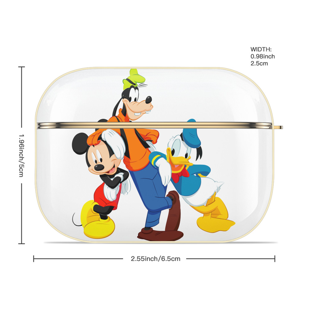 ミッキーマウス Mickey Mouse 【AirPods Pro用】ハードシェル保護ケース｜耐衝撃・防指紋・カラビナ付き商品仕様