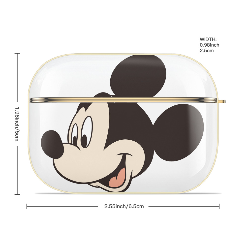 ミッキーマウス Mickey Mouse 【AirPods Pro用】ハードシェル保護ケース｜耐衝撃・防指紋・カラビナ付き商品仕様