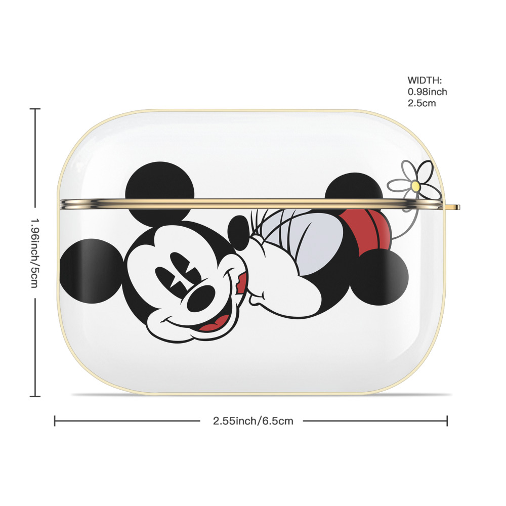 ミッキーマウス Mickey Mouse 【AirPods Pro用】ハードシェル保護ケース｜耐衝撃・防指紋・カラビナ付き商品仕様