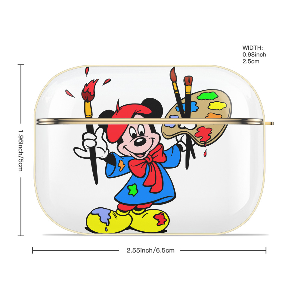 ミッキーマウス Mickey Mouse 【AirPods Pro用】ハードシェル保護ケース｜耐衝撃・防指紋・カラビナ付き商品仕様