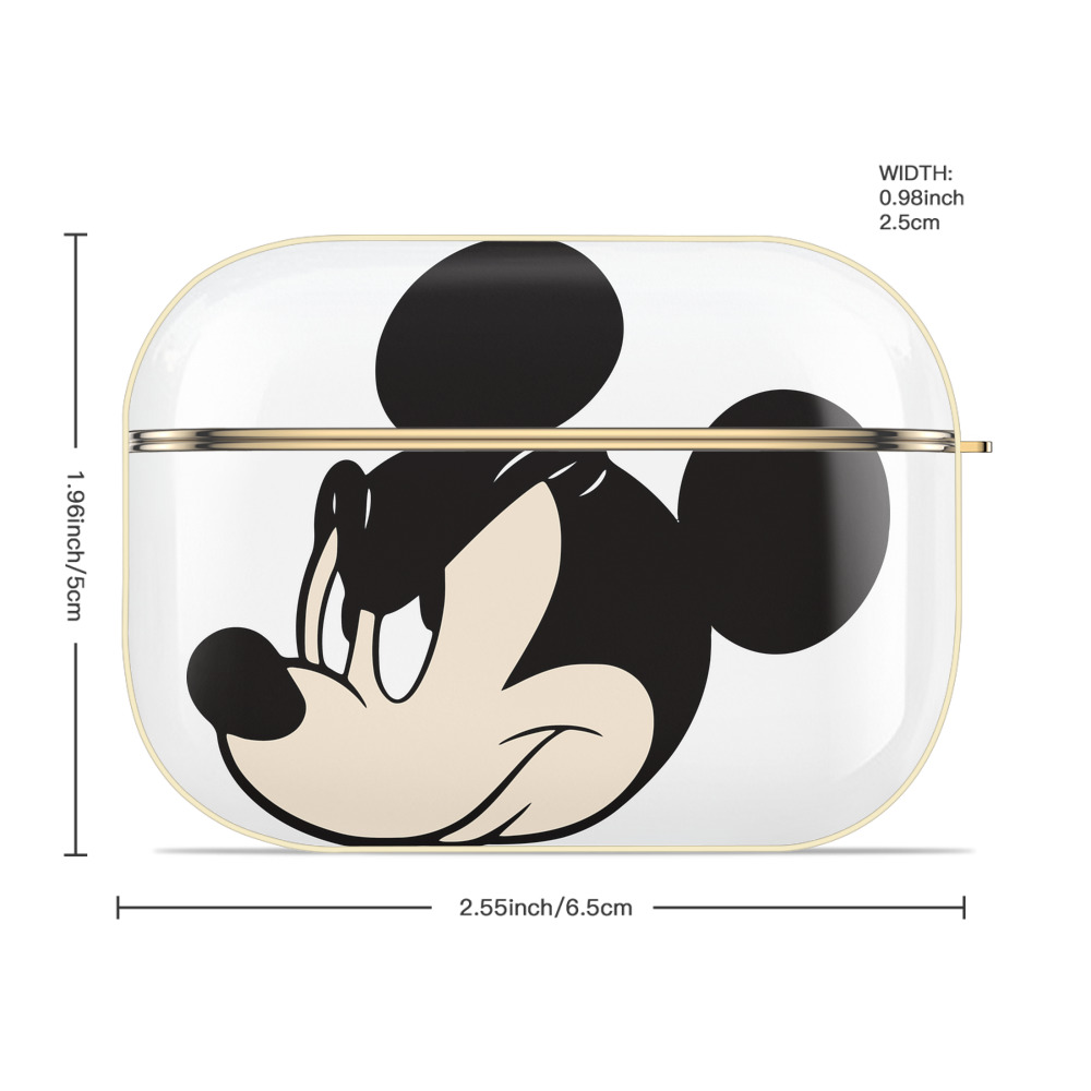 ミッキーマウス Mickey Mouse 【AirPods Pro用】ハードシェル保護ケース｜耐衝撃・防指紋・カラビナ付き商品仕様