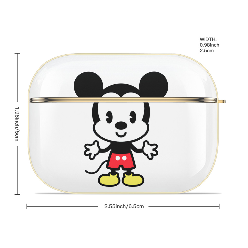ミッキーマウス Mickey Mouse 【AirPods Pro用】ハードシェル保護ケース｜耐衝撃・防指紋・カラビナ付き商品仕様