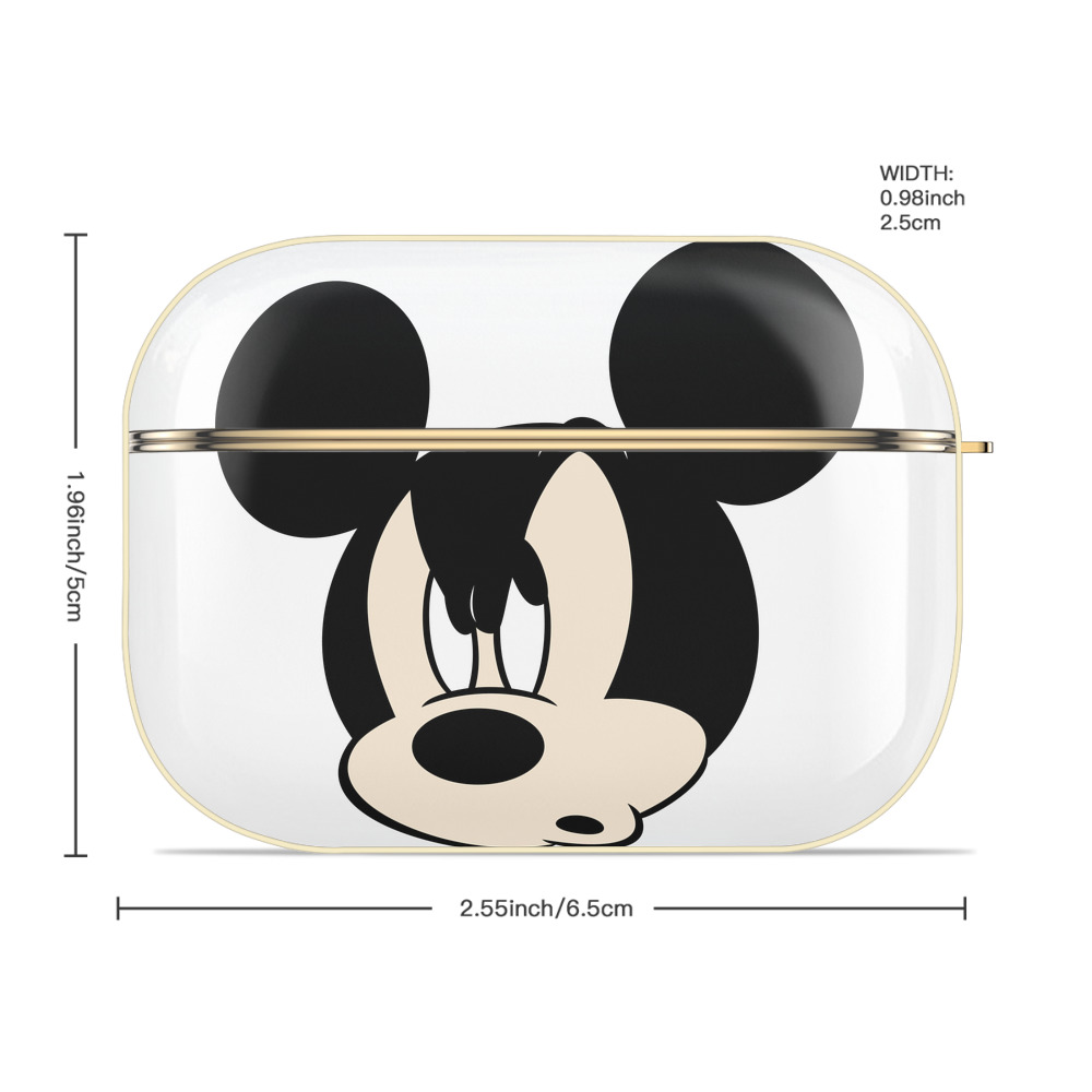 ミッキーマウス Mickey Mouse 【AirPods Pro用】ハードシェル保護ケース｜耐衝撃・防指紋・カラビナ付き商品仕様