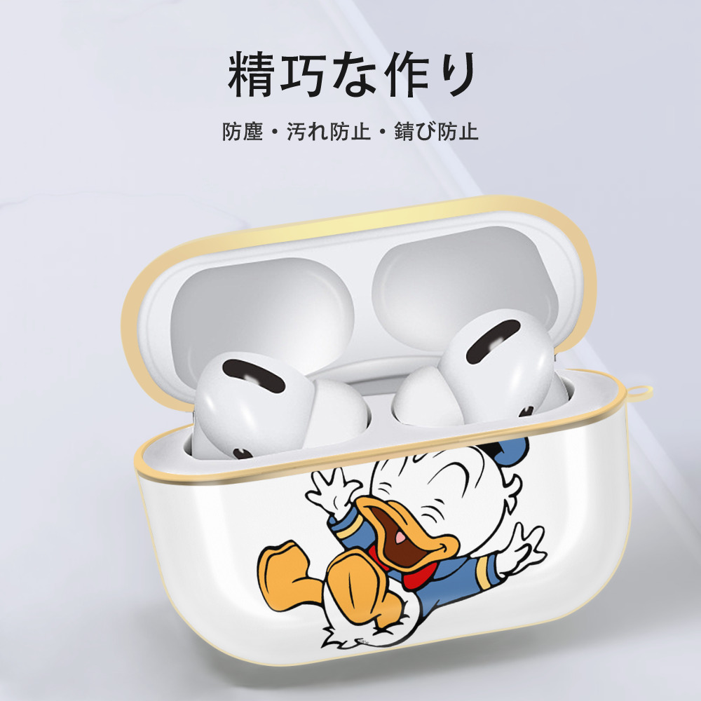 ミッキーマウス Mickey Mouse 【AirPods Pro用】ハードシェル保護ケース｜耐衝撃・防指紋・カラビナ付き商品仕様