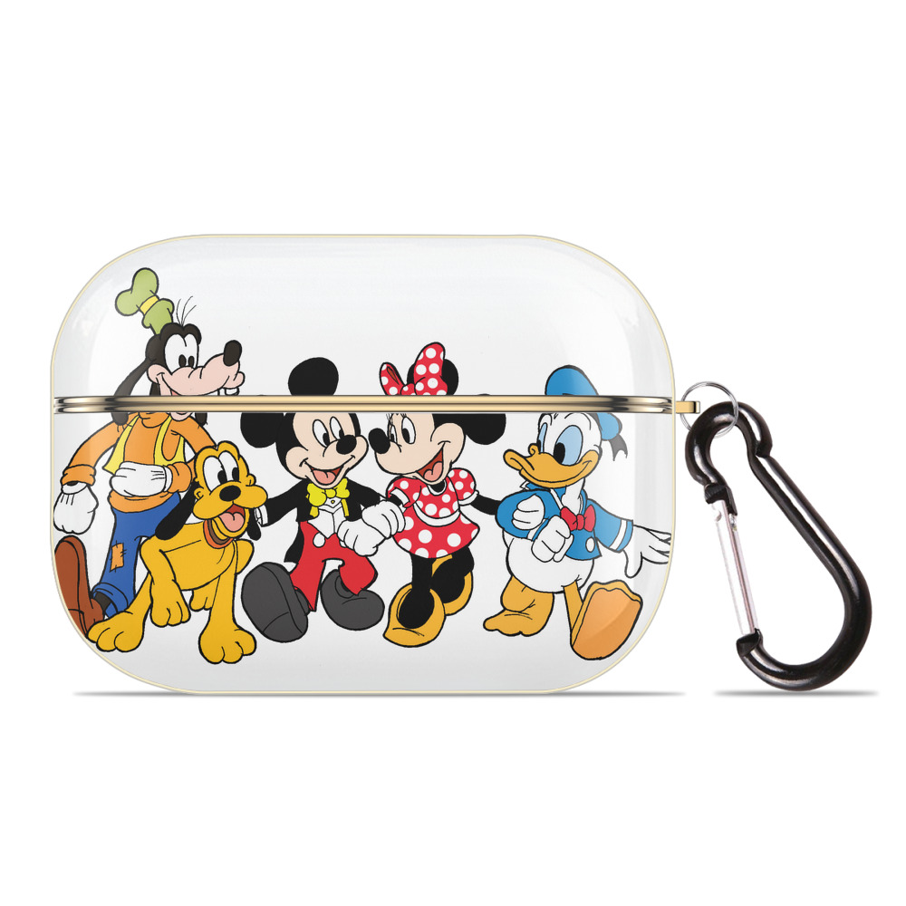 （画像用） ミッキーマウス Mickey Mouse 【AirPods Pro用】ハードシェル保護ケース｜耐衝撃・防指紋・カラビナ付き商品仕様