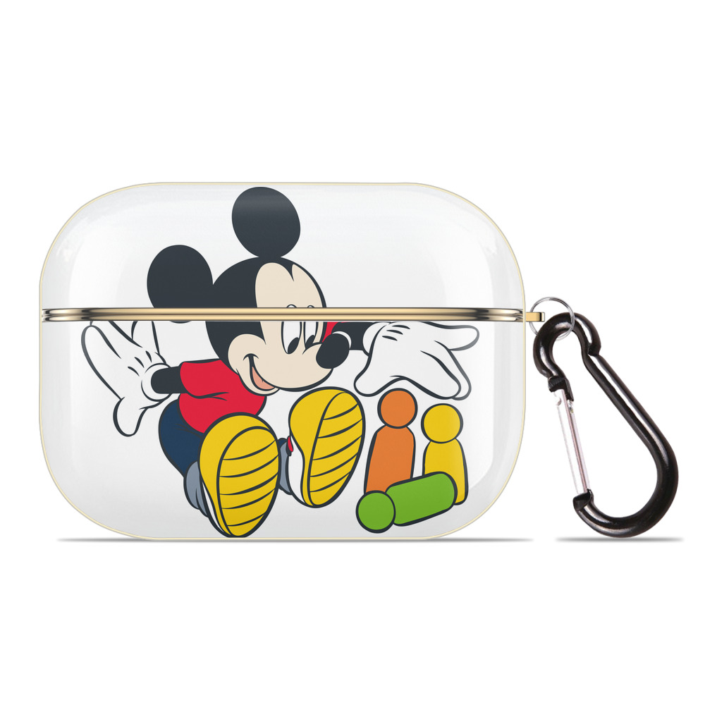 （画像用） ミッキーマウス Mickey Mouse 【AirPods Pro用】ハードシェル保護ケース｜耐衝撃・防指紋・カラビナ付き商品仕様