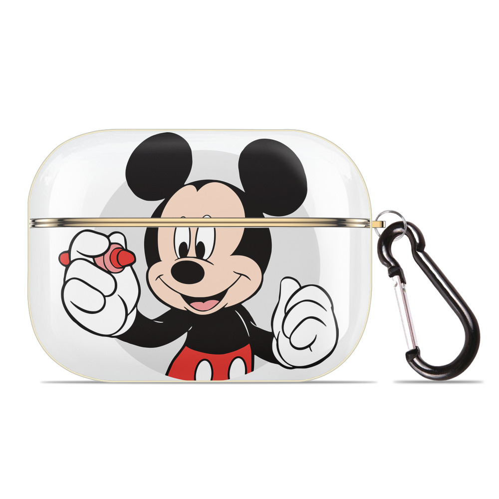 （画像用） ミッキーマウス Mickey Mouse 【AirPods Pro用】ハードシェル保護ケース｜耐衝撃・防指紋・カラビナ付き商品仕様