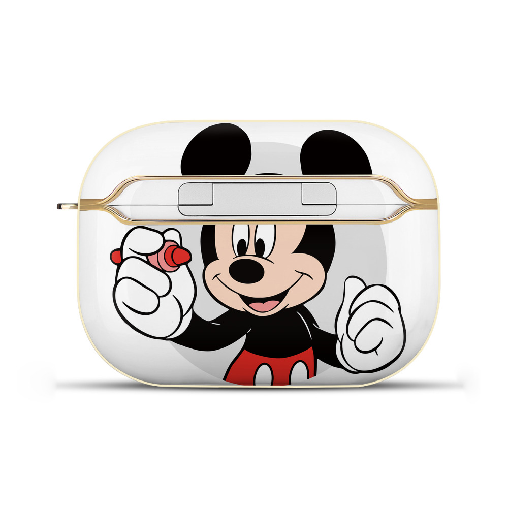 （画像用） ミッキーマウス Mickey Mouse 【AirPods Pro用】ハードシェル保護ケース｜耐衝撃・防指紋・カラビナ付き商品仕様