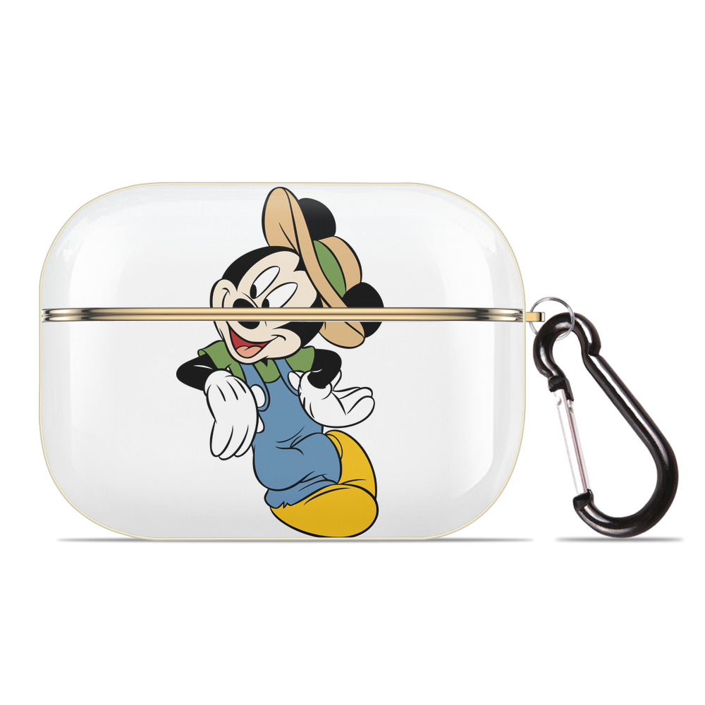 （画像用） ミッキーマウス Mickey Mouse 【AirPods Pro用】ハードシェル保護ケース｜耐衝撃・防指紋・カラビナ付き商品仕様