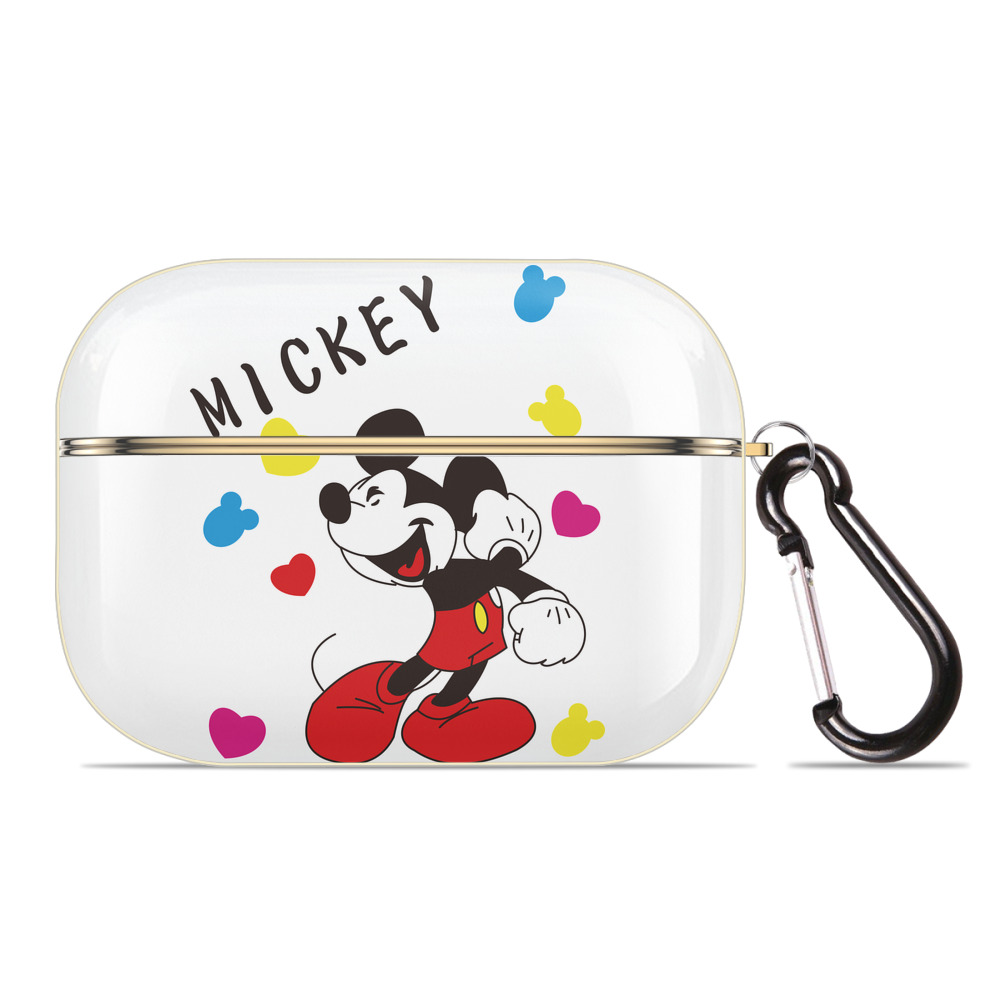 （画像用） ミッキーマウス Mickey Mouse 【AirPods Pro用】ハードシェル保護ケース｜耐衝撃・防指紋・カラビナ付き商品仕様