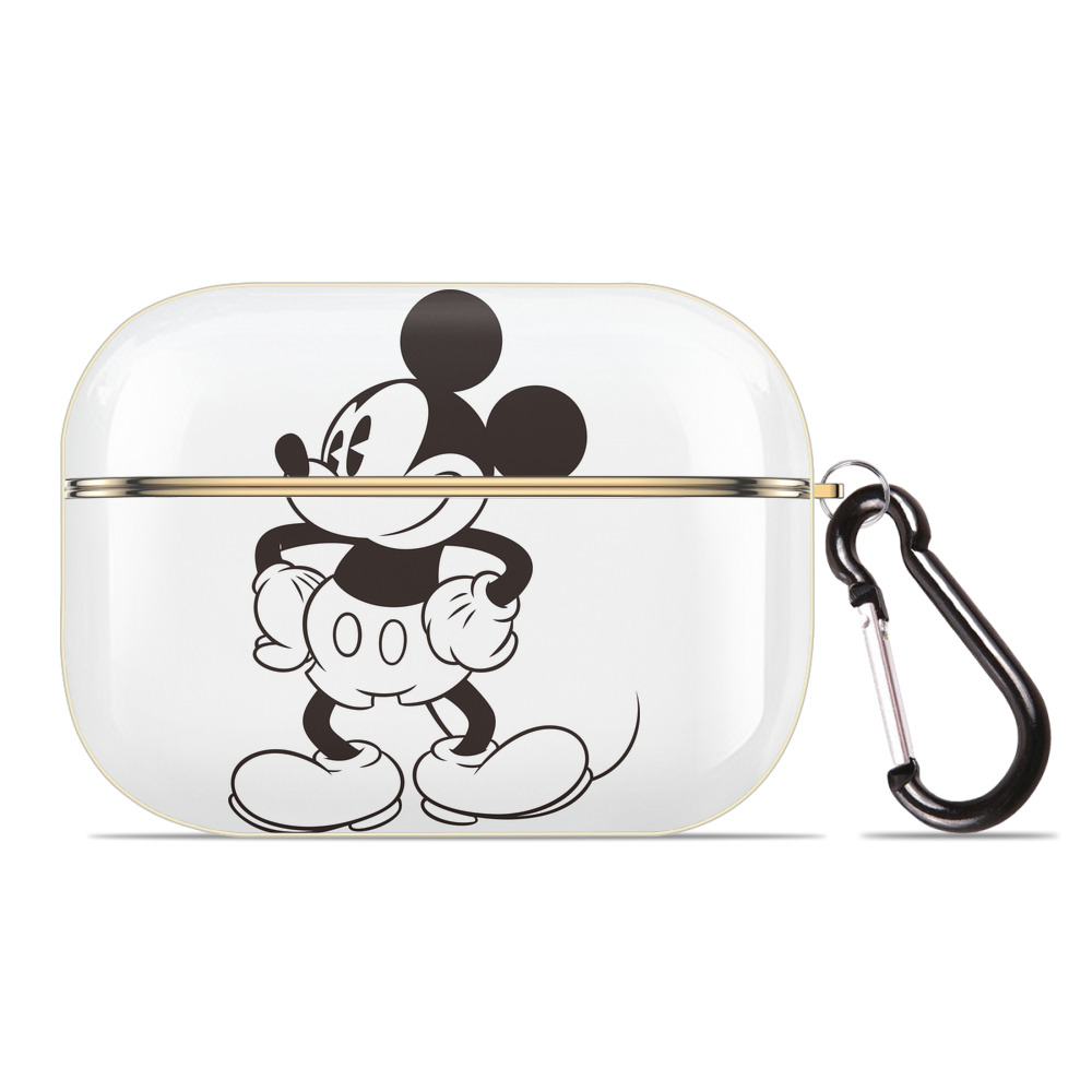 （画像用） ミッキーマウス Mickey Mouse 【AirPods Pro用】ハードシェル保護ケース｜耐衝撃・防指紋・カラビナ付き商品仕様
