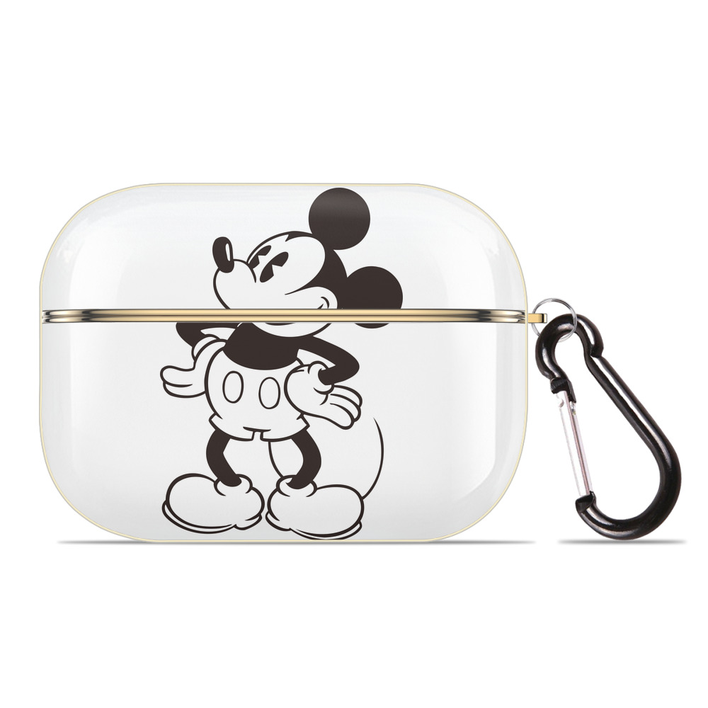 （画像用） ミッキーマウス Mickey Mouse 【AirPods Pro用】ハードシェル保護ケース｜耐衝撃・防指紋・カラビナ付き商品仕様
