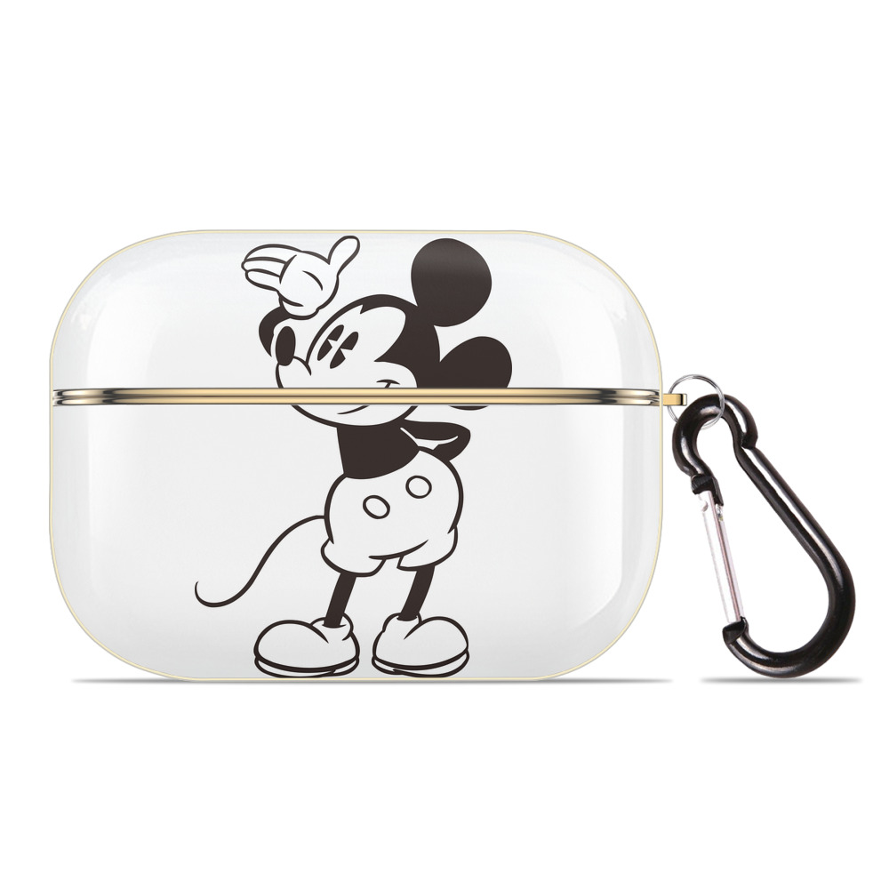 （画像用） ミッキーマウス Mickey Mouse 【AirPods Pro用】ハードシェル保護ケース｜耐衝撃・防指紋・カラビナ付き商品仕様