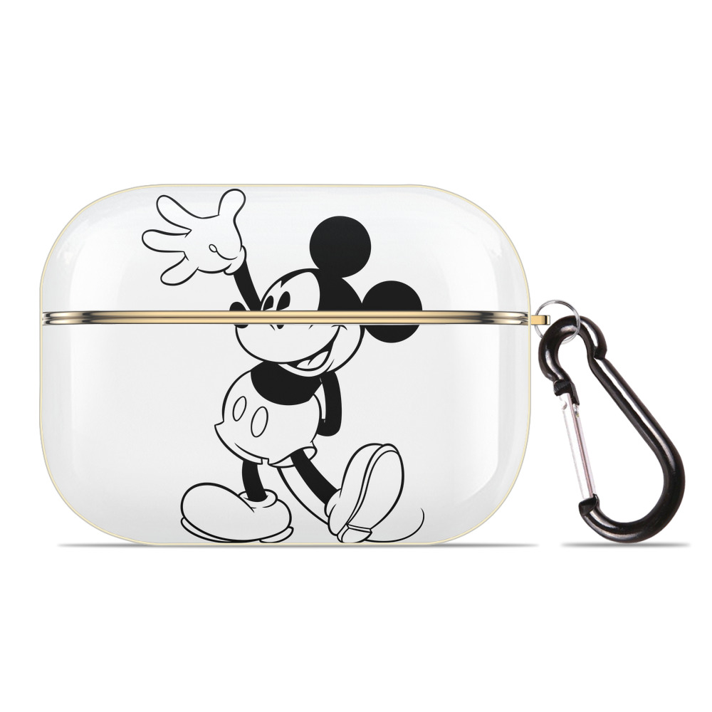 （画像用） ミッキーマウス Mickey Mouse 【AirPods Pro用】ハードシェル保護ケース｜耐衝撃・防指紋・カラビナ付き商品仕様