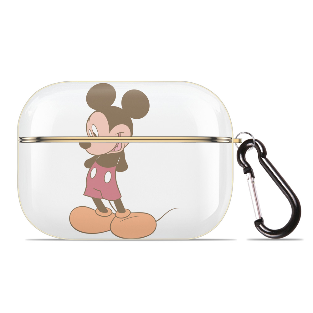 （画像用） ミッキーマウス Mickey Mouse 【AirPods Pro用】ハードシェル保護ケース｜耐衝撃・防指紋・カラビナ付き商品仕様