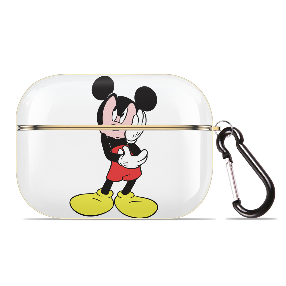 （画像用） ミッキーマウス Mickey Mouse 【AirPods Pro用】ハードシェル保護ケース｜耐衝撃・防指紋・カラビナ付き商品仕様