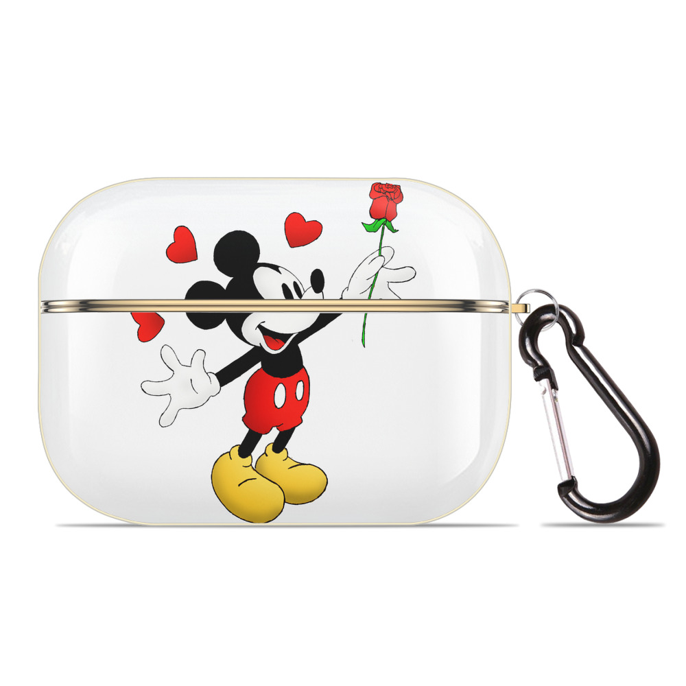 （画像用） ミッキーマウス Mickey Mouse 【AirPods Pro用】ハードシェル保護ケース｜耐衝撃・防指紋・カラビナ付き商品仕様