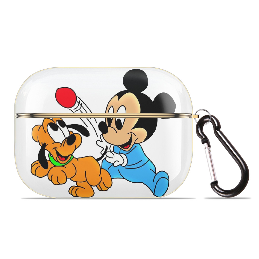 （画像用） ミッキーマウス Mickey Mouse 【AirPods Pro用】ハードシェル保護ケース｜耐衝撃・防指紋・カラビナ付き商品仕様