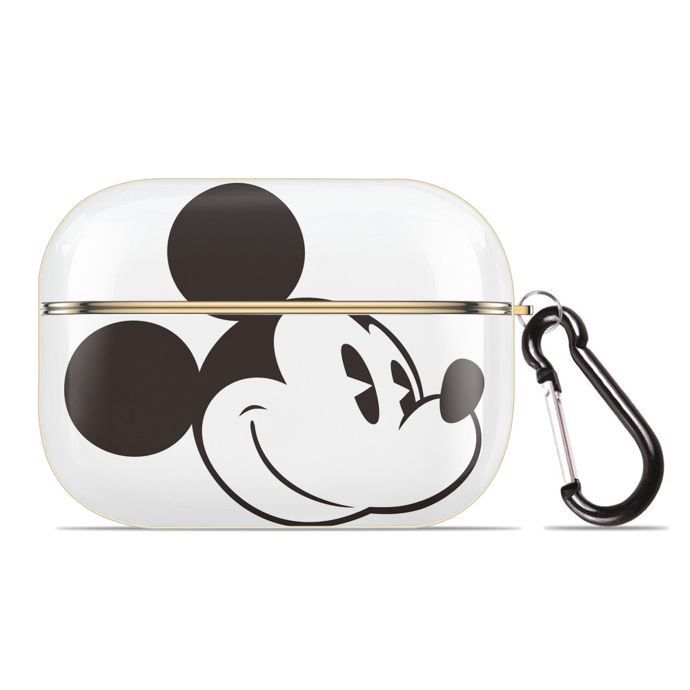 （画像用） ミッキーマウス Mickey Mouse 【AirPods Pro用】ハードシェル保護ケース｜耐衝撃・防指紋・カラビナ付き商品仕様