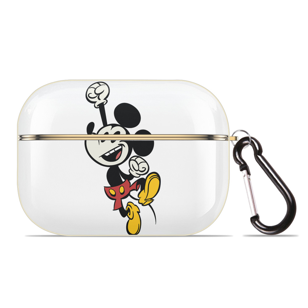（画像用） ミッキーマウス Mickey Mouse 【AirPods Pro用】ハードシェル保護ケース｜耐衝撃・防指紋・カラビナ付き商品仕様