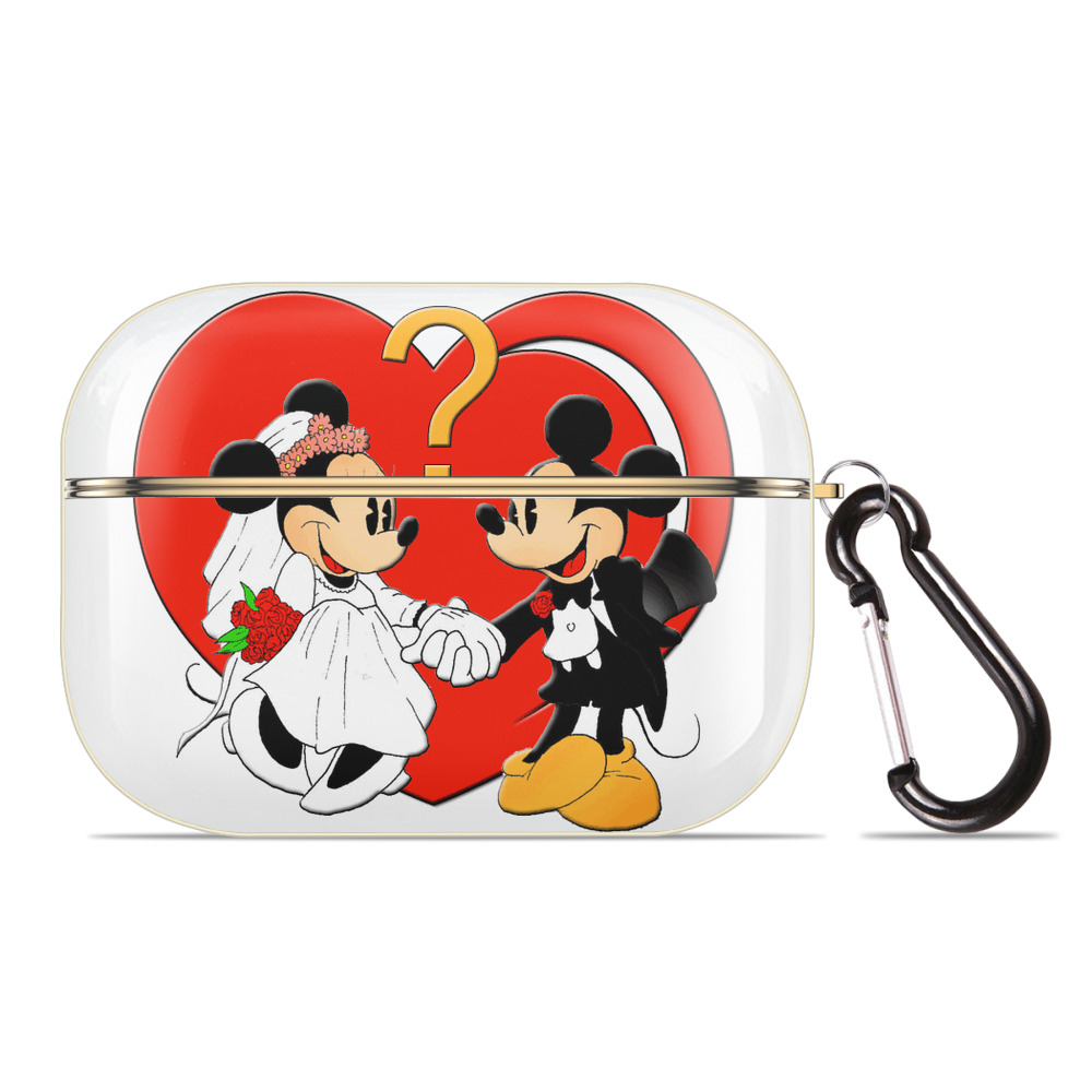 （画像用） ミッキーマウス Mickey Mouse 【AirPods Pro用】ハードシェル保護ケース｜耐衝撃・防指紋・カラビナ付き商品仕様