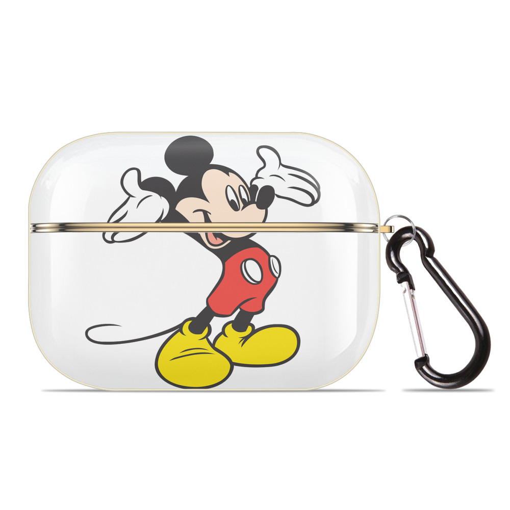 （画像用） ミッキーマウス Mickey Mouse 【AirPods Pro用】ハードシェル保護ケース｜耐衝撃・防指紋・カラビナ付き商品仕様