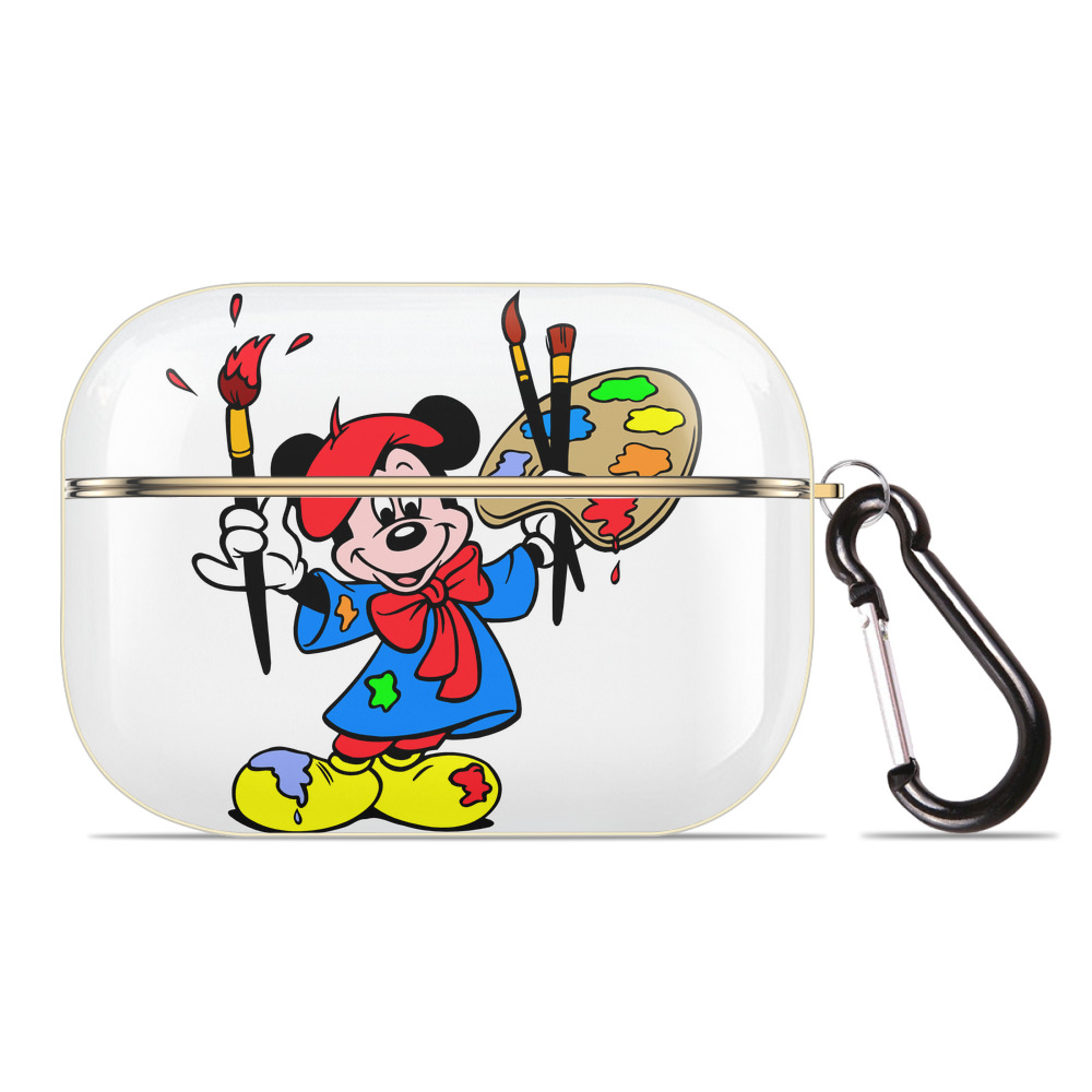 （画像用） ミッキーマウス Mickey Mouse 【AirPods Pro用】ハードシェル保護ケース｜耐衝撃・防指紋・カラビナ付き商品仕様