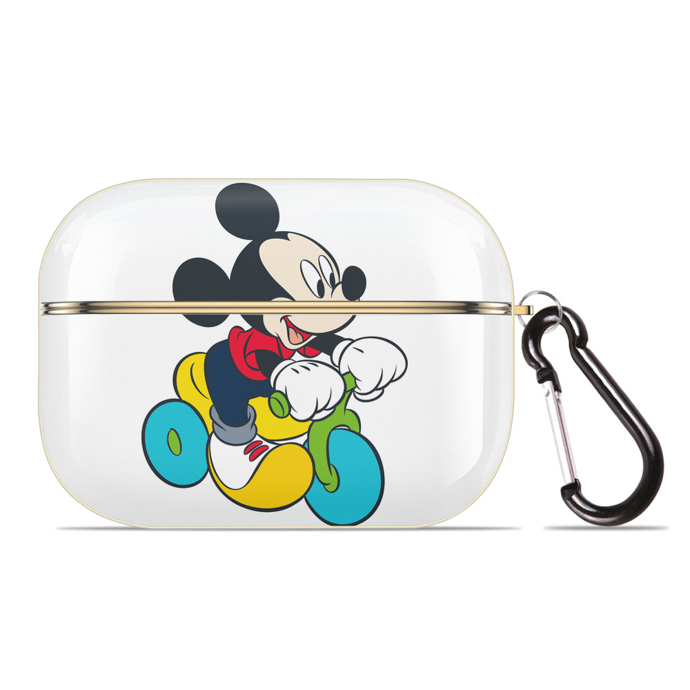 （画像用） ミッキーマウス Mickey Mouse 【AirPods Pro用】ハードシェル保護ケース｜耐衝撃・防指紋・カラビナ付き商品仕様