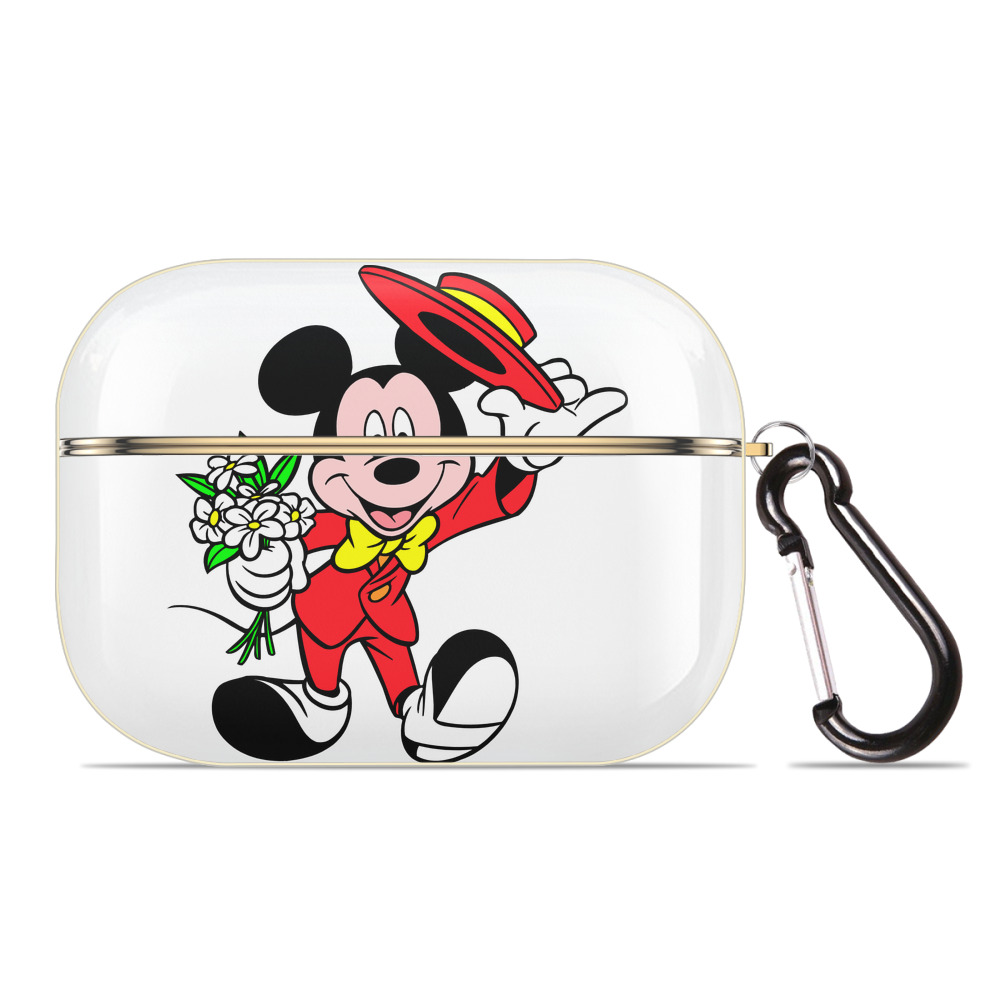 （画像用） ミッキーマウス Mickey Mouse 【AirPods Pro用】ハードシェル保護ケース｜耐衝撃・防指紋・カラビナ付き商品仕様