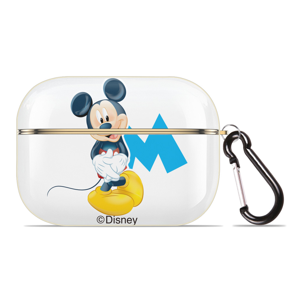 （画像用） ミッキーマウス Mickey Mouse 【AirPods Pro用】ハードシェル保護ケース｜耐衝撃・防指紋・カラビナ付き商品仕様