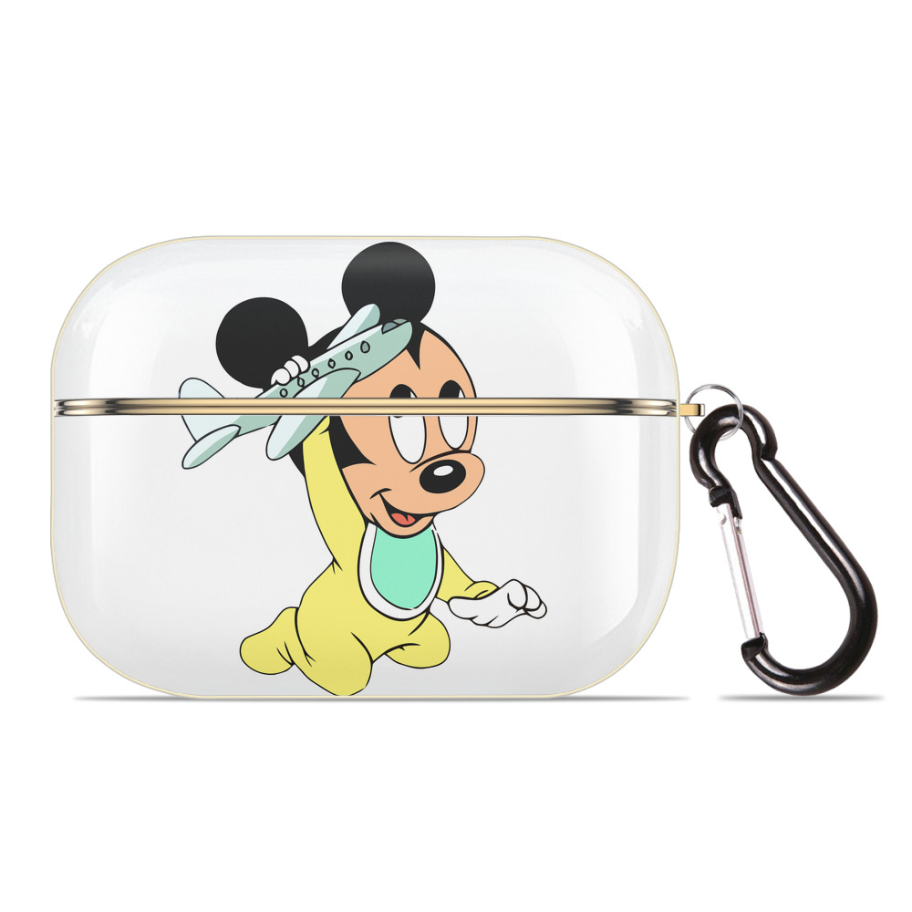 （画像用） ミッキーマウス Mickey Mouse 【AirPods Pro用】ハードシェル保護ケース｜耐衝撃・防指紋・カラビナ付き商品仕様