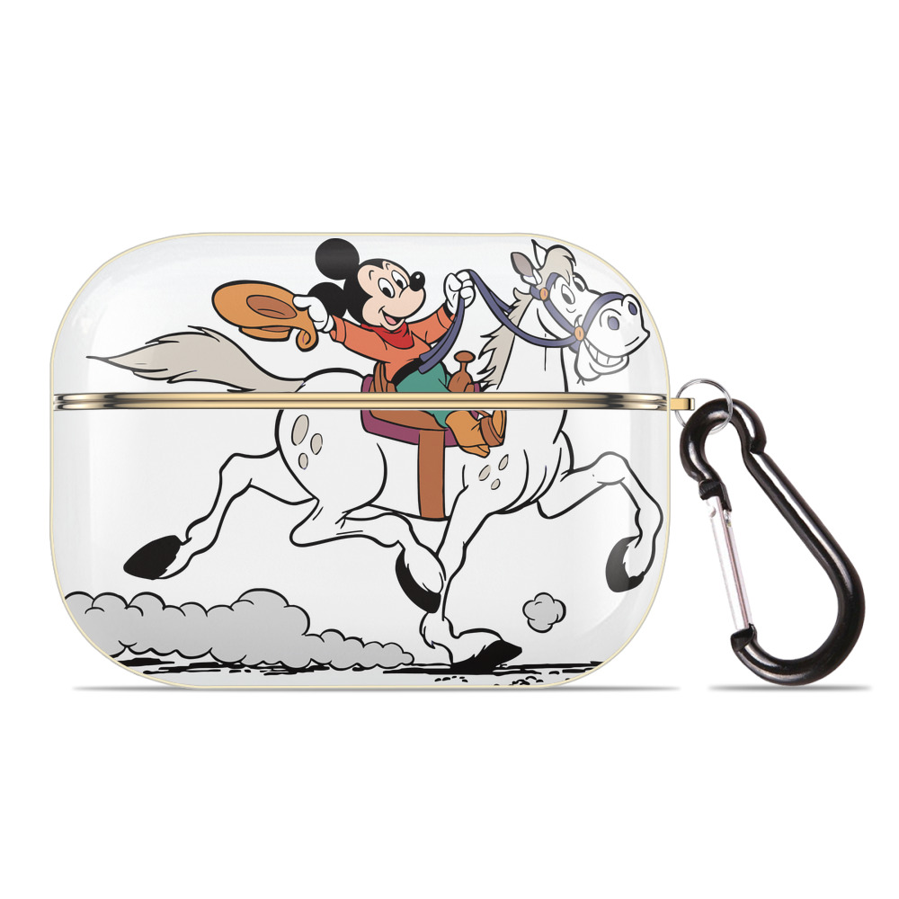 （画像用） ミッキーマウス Mickey Mouse 【AirPods Pro用】ハードシェル保護ケース｜耐衝撃・防指紋・カラビナ付き商品仕様