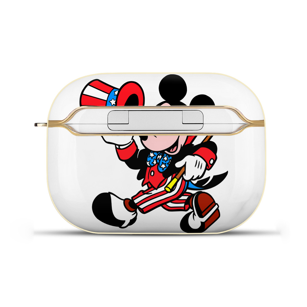 （画像用） ミッキーマウス Mickey Mouse 【AirPods Pro用】ハードシェル保護ケース｜耐衝撃・防指紋・カラビナ付き商品仕様