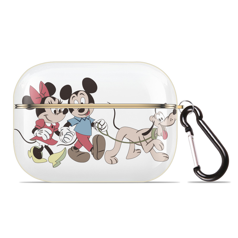 （画像用） ミッキーマウス Mickey Mouse 【AirPods Pro用】ハードシェル保護ケース｜耐衝撃・防指紋・カラビナ付き商品仕様
