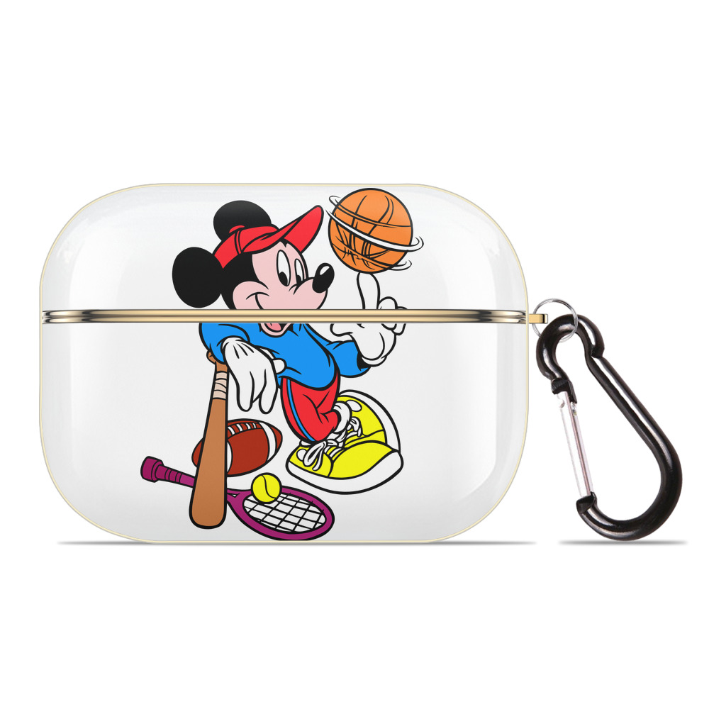 （画像用） ミッキーマウス Mickey Mouse 【AirPods Pro用】ハードシェル保護ケース｜耐衝撃・防指紋・カラビナ付き商品仕様
