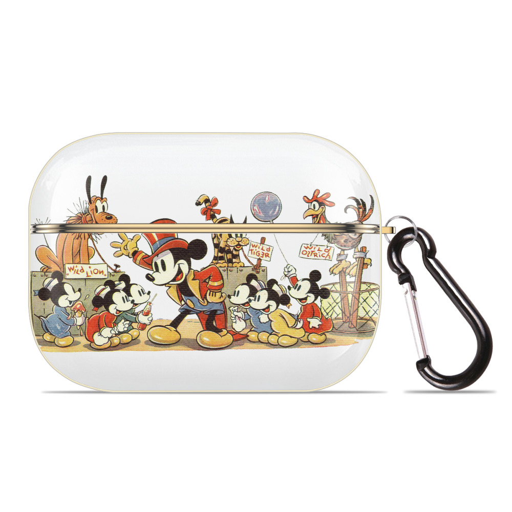 （画像用） ミッキーマウス Mickey Mouse 【AirPods Pro用】ハードシェル保護ケース｜耐衝撃・防指紋・カラビナ付き商品仕様