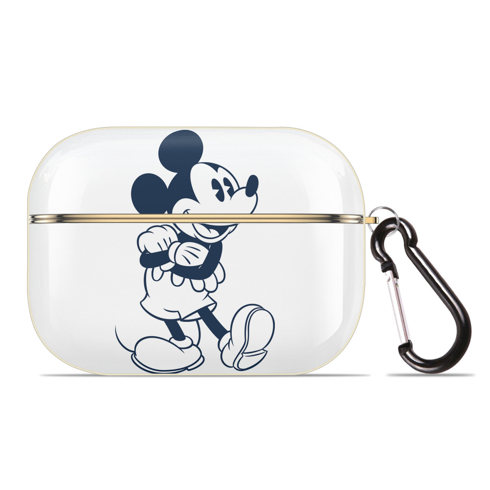 （画像用） ミッキーマウス Mickey Mouse 【AirPods Pro用】ハードシェル保護ケース｜耐衝撃・防指紋・カラビナ付き商品仕様