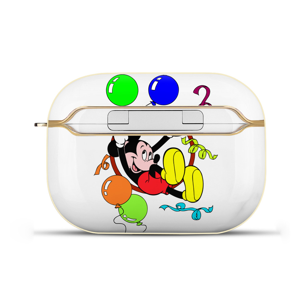 （画像用） ミッキーマウス Mickey Mouse 【AirPods Pro用】ハードシェル保護ケース｜耐衝撃・防指紋・カラビナ付き商品仕様