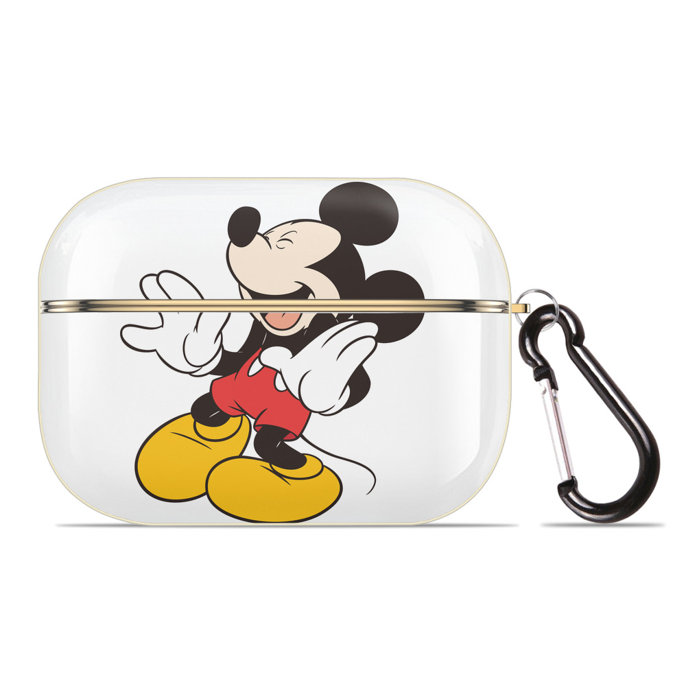 （画像用） ミッキーマウス Mickey Mouse 【AirPods Pro用】ハードシェル保護ケース｜耐衝撃・防指紋・カラビナ付き商品仕様