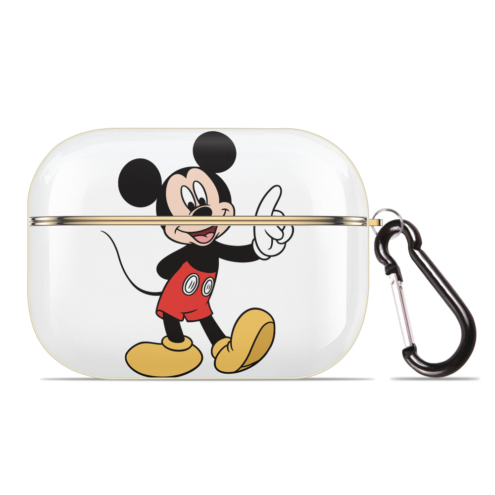 （画像用） ミッキーマウス Mickey Mouse 【AirPods Pro用】ハードシェル保護ケース｜耐衝撃・防指紋・カラビナ付き商品仕様